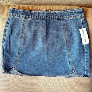 Pacsun mini denim skirt. Back zipper. NWT